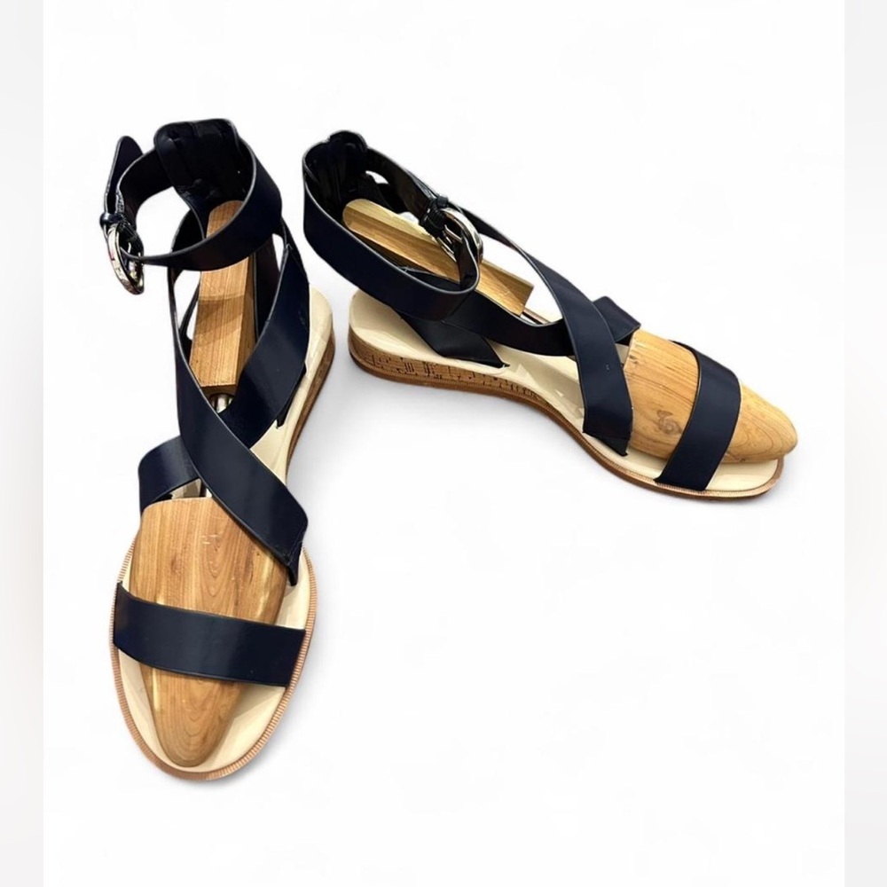 Nine West Blue Strappy Sandals with Adjustable Straps